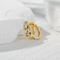 Sterling Silver Cubic Zirconia Hoop Earrings