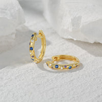 Sterling Silver Cubic Zirconia Hoop Earrings