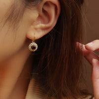 Sterling Silver Natural Tiger’s Eye Drop Earrings