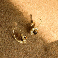 Sterling Silver Natural Tiger’s Eye Drop Earrings