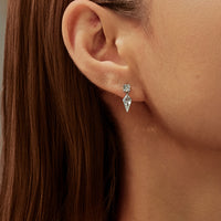 Sterling Silver Geometric Drop Earrings