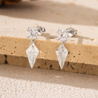 Sterling Silver Geometric Drop Earrings