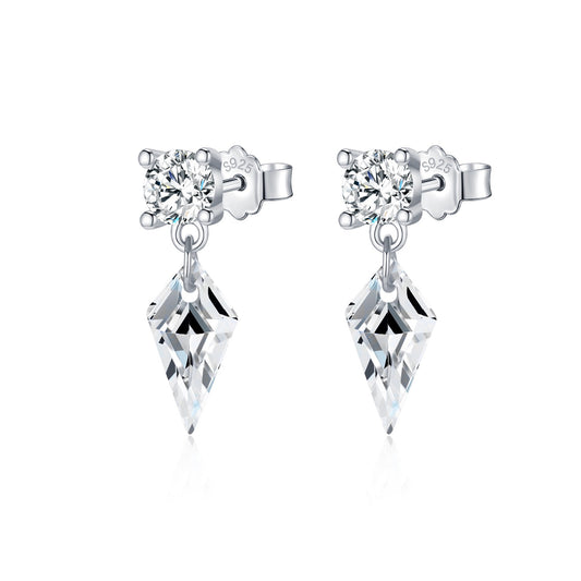 Sterling Silver Geometric Drop Earrings