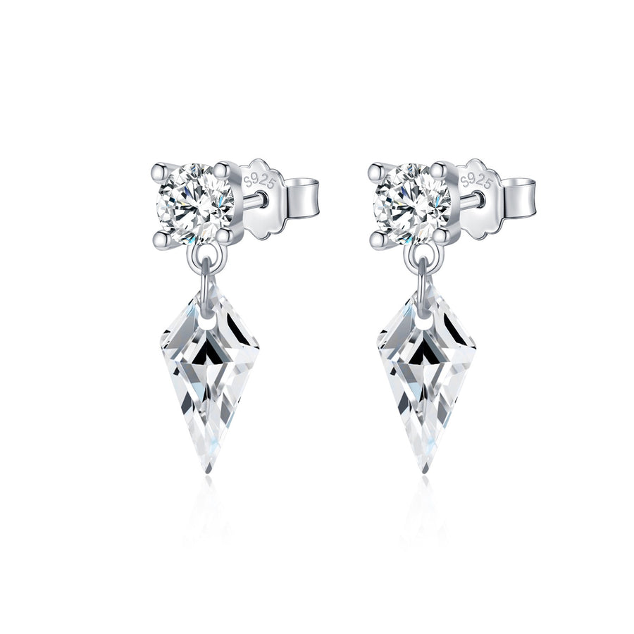 Sterling Silver Geometric Drop Earrings