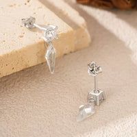 Sterling Silver Geometric Drop Earrings