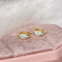 Sterling Silver Glistening Eye Earrings