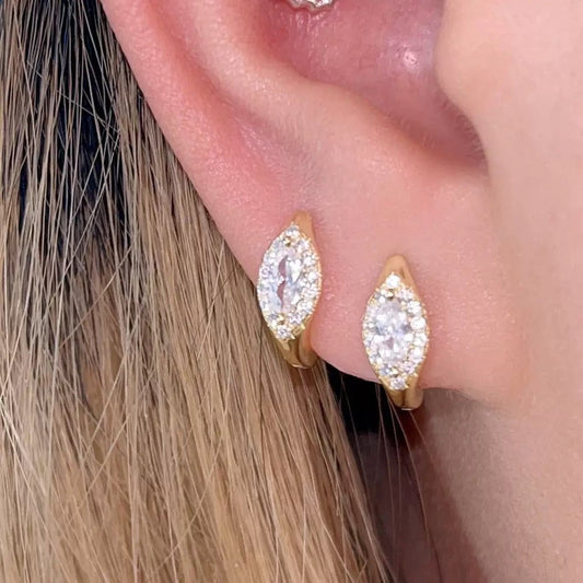 Sterling Silver Glistening Eye Earrings