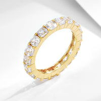 Sterling Silver Cushion Cut Engagement and Wedding Band Ring Set