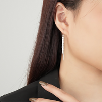 Sterling Silver Shell Pearl Link Earrings