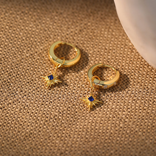 Gold Plated Sterling Silver Hoop Earrings