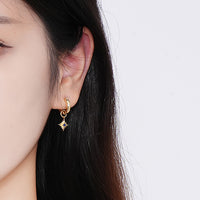 Gold Plated Sterling Silver Hoop Earrings