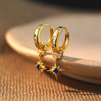 Gold Plated Sterling Silver Hoop Earrings