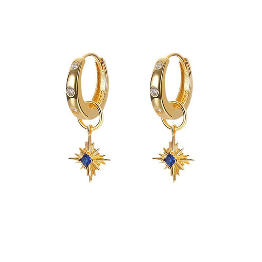 Gold Plated Sterling Silver Hoop Earrings