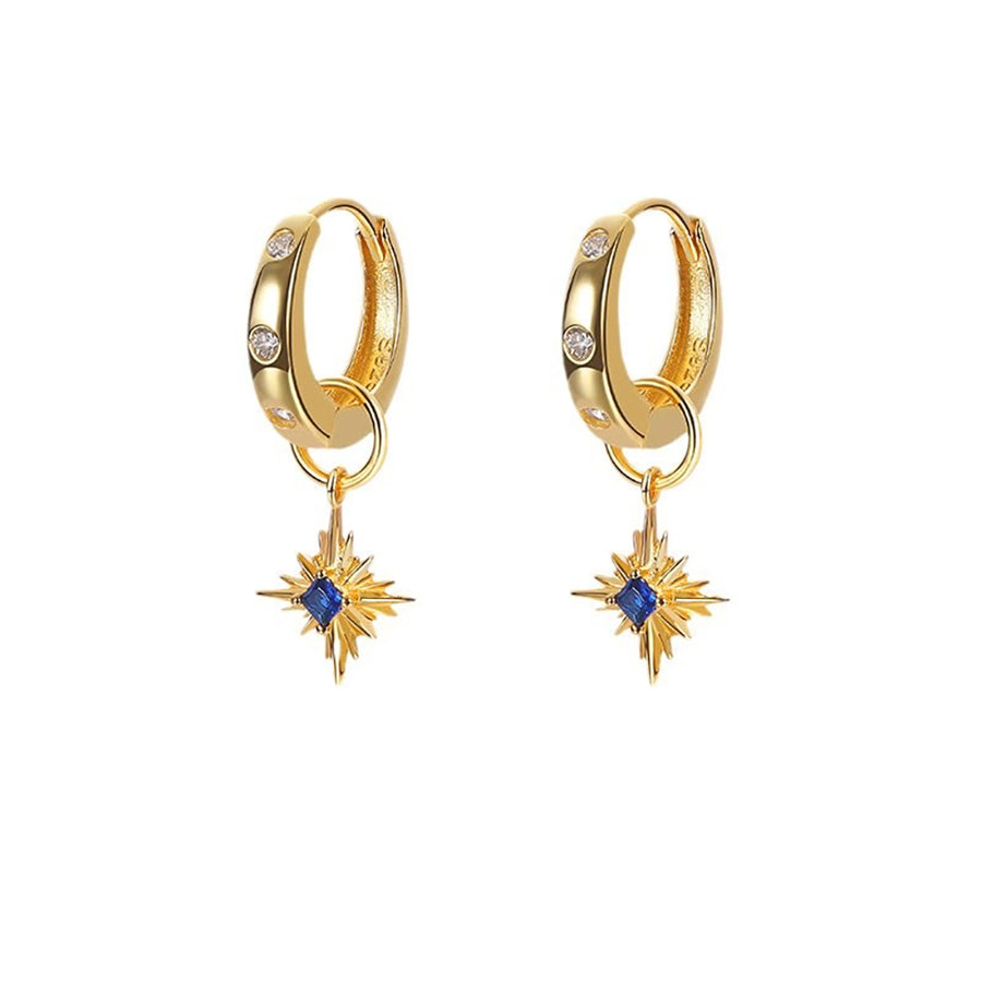 Gold Plated Sterling Silver Hoop Earrings