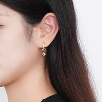 Gold Plated Sterling Silver Hoop Earrings