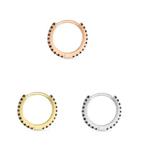 Sterling Silver Sparkle Hoop Earrings