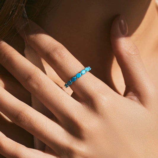 Sterling Silver Turquoise Band Ring