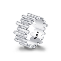 S925 Sterling Silver Stacked Link Ring