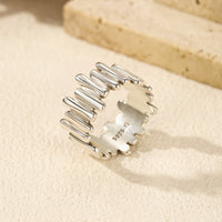 S925 Sterling Silver Stacked Link Ring