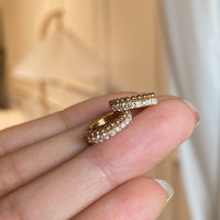 Sterling Silver Bead Hoop Earrings