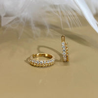 Sterling Silver Bead Hoop Earrings