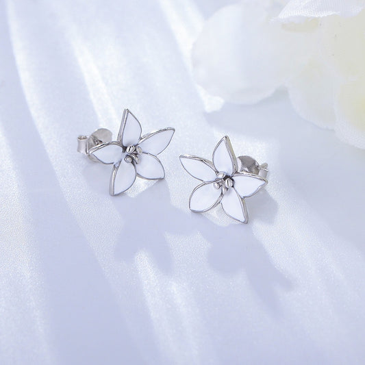 Sterling Silver Floral Starlet Earrings