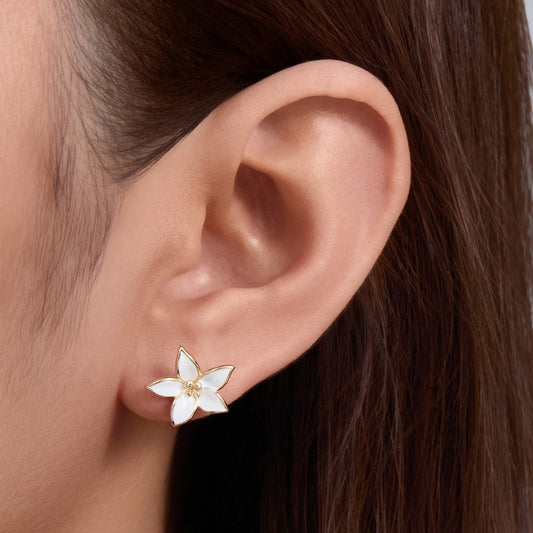 Sterling Silver Floral Starlet Earrings