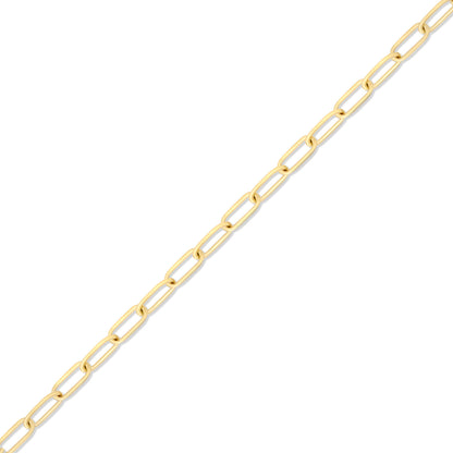 14K Solid Gold Fine Paperclip Chain
