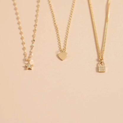 14K Solid Gold Tiny Heart Charm