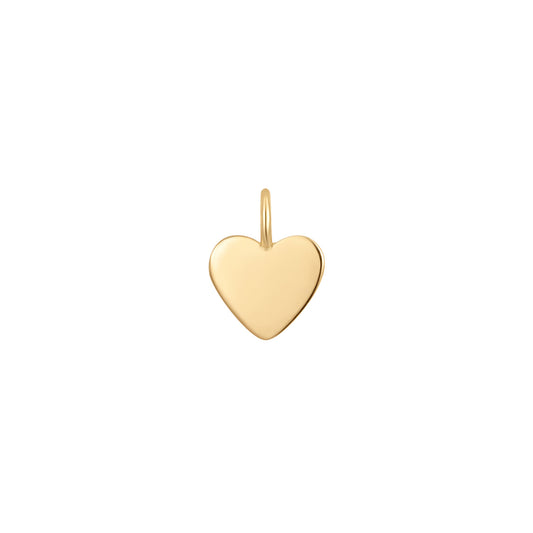 14K Solid Gold Tiny Heart Charm