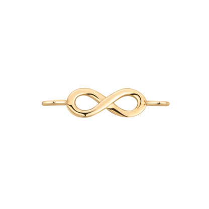 14K Solid Gold Horizontal Infinity Charm