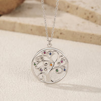 Sterling Silver Cubic Zirconia Tree of Life Pendant Necklace
