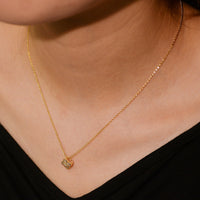 Sterling Silver Lucky Clover Pave Necklace