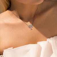 Sterling Silver Tree of Life Necklace with Colorful Evil Eyes