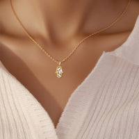 Gold Plated Sterling Silver Hamsa Pendant Necklace