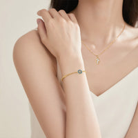 Gold Plated Sterling Silver Hamsa Pendant Necklace