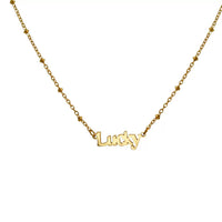 Gold Letter Pendant Necklace in Sterling Silver