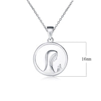 Sterling Silver Natural Shell Virgin Mary Praying Pendant Necklace