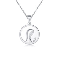 Sterling Silver Natural Shell Virgin Mary Praying Pendant Necklace