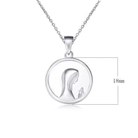 Sterling Silver Natural Shell Virgin Mary Praying Pendant Necklace