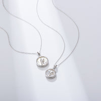 Sterling Silver Natural Shell Virgin Mary Praying Pendant Necklace