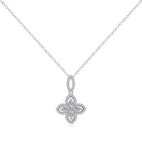 Sterling Silver Clover Pendant Necklace