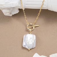Sterling Silver Natural Freshwater Baroque Pearl Necklace