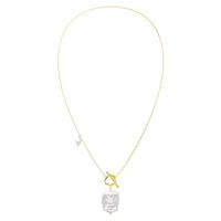 Sterling Silver Natural Freshwater Baroque Pearl Necklace