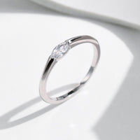 Sterling Silver Marquise Solitaire Ring