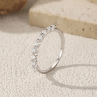Moissanite Starlight Stackable Ring in Sterling Silver