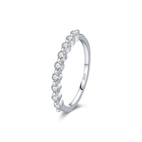 Moissanite Starlight Stackable Ring in Sterling Silver