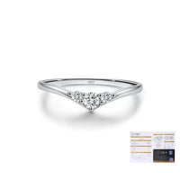 Moissanite Wedding Band Ring in Sterling Silver