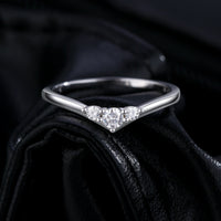 Moissanite Wedding Band Ring in Sterling Silver