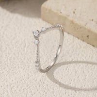 Moissanite Stackable Ring in Sterling Silver